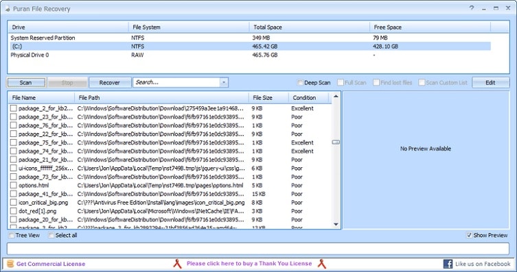 data recovery software puran file recovery