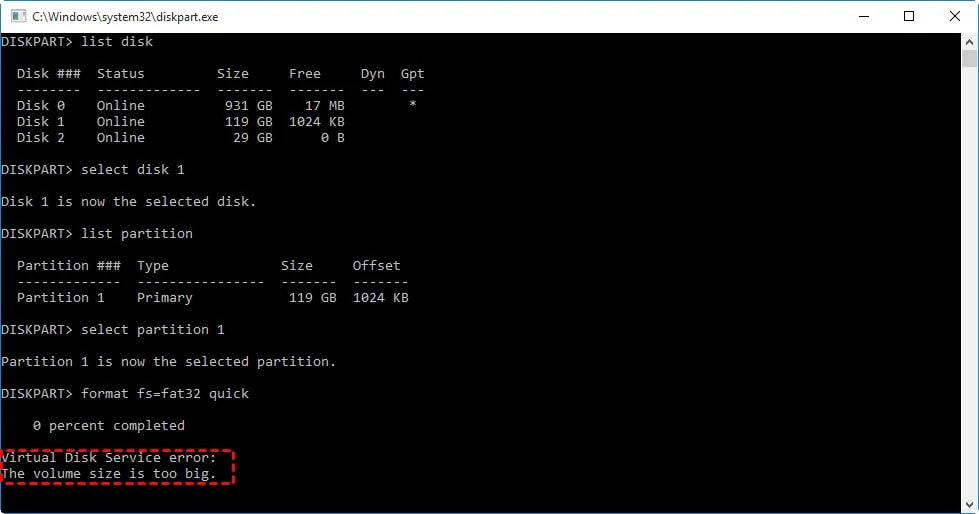 formater la clé USB en FAT32 1