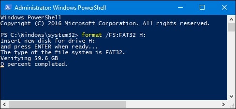 windows 10 recovery disk usb flash drive format fat32 ntfs