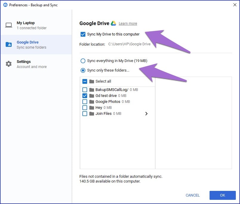 google backup and sync google drive for desktop