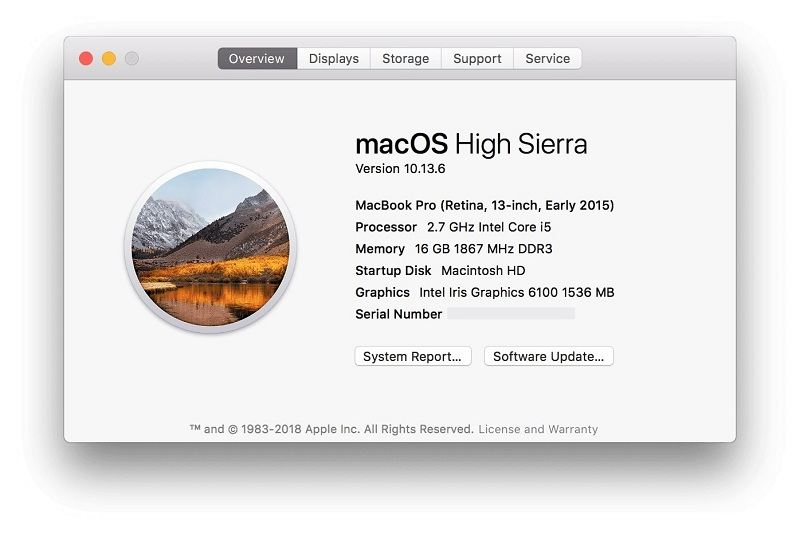 about this Mac overview