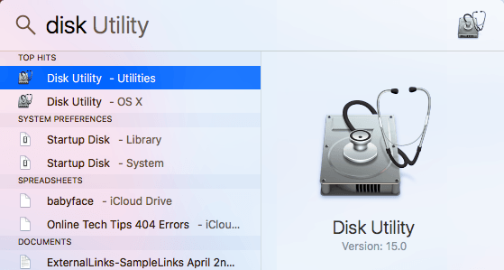 Disk Utility Icon in Mac