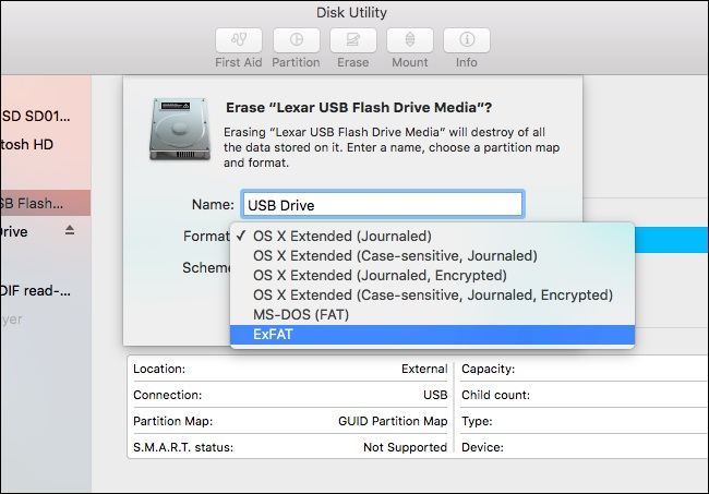 erase process failed mac