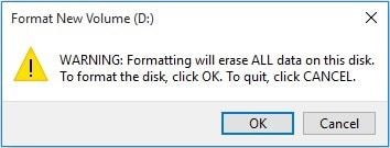 format the disk