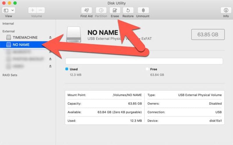 Cara memformat Kartu SD di Mac