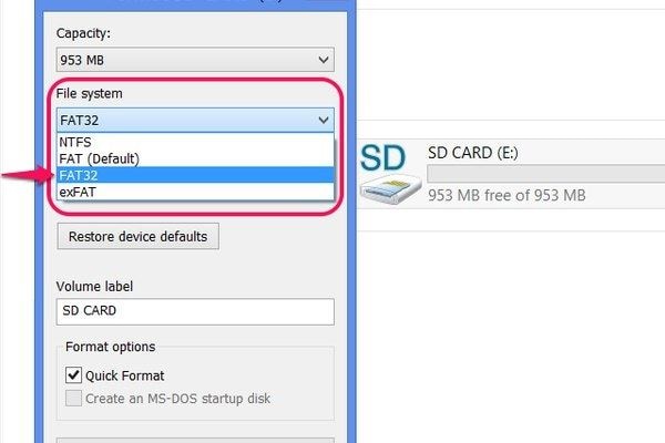 formatting of the sd card photo 3