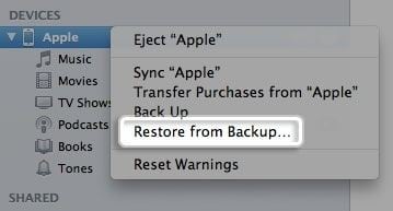 itunes recovery