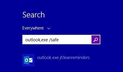 iniciar o modo seguro do Outlook 3