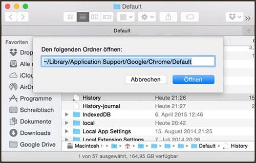 Pemulihan bookmark Chrome Mac