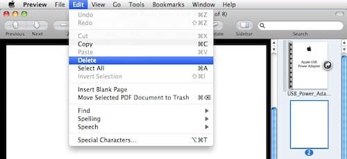 إزالة pdf باستخدام وظيفة المعاينة على نظام mac 1