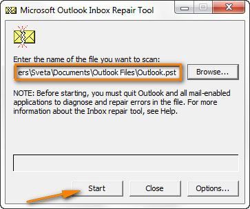 riparare outlook pst 2