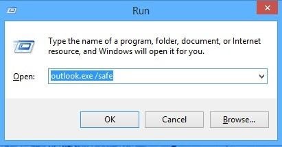 execute o Outlook em modo de segurança 2