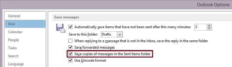 save copies outlook 2010