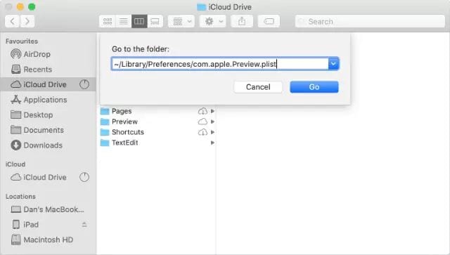 remove the Safari preferences files