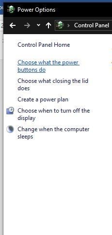 choose what power buttons do