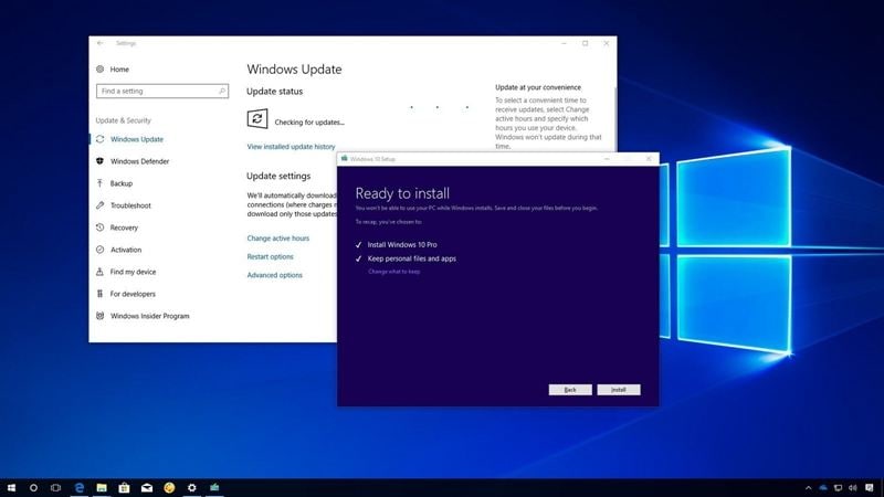 Windows update para solucionar el error 0x80042108
