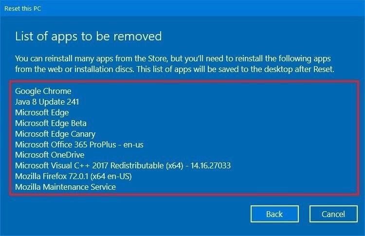 setel ulang Windows 10/11 4