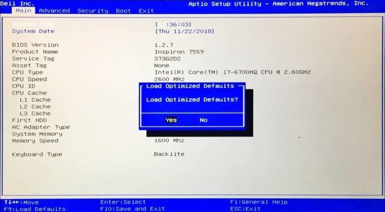 windows 10 factory reset from bios