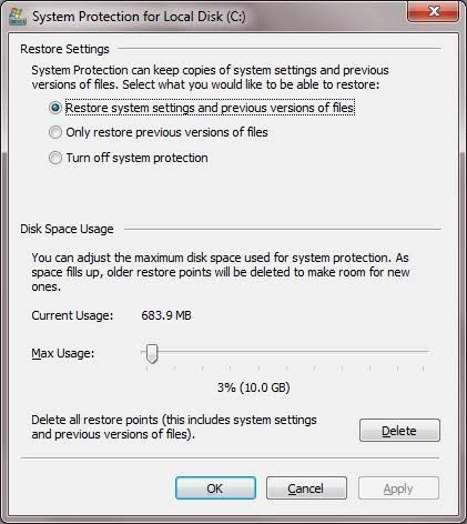 restaurar a versão anterior do Windows 7 3