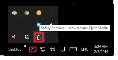 remover hardware e ejetar mídia com segurança