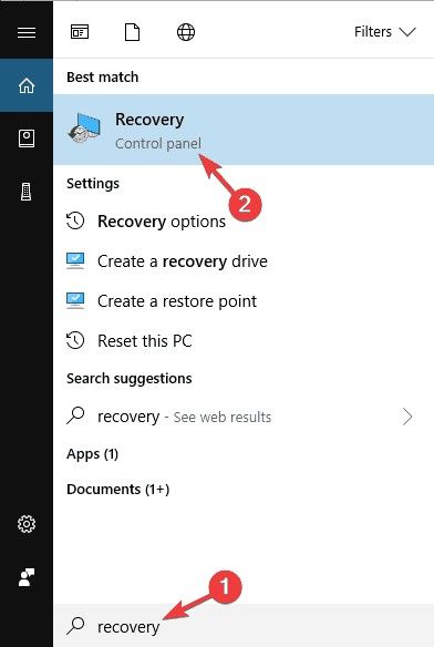 use Windows 10/11 recovery drive 1