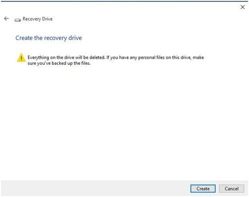 use Windows 10/11 recovery drive 5