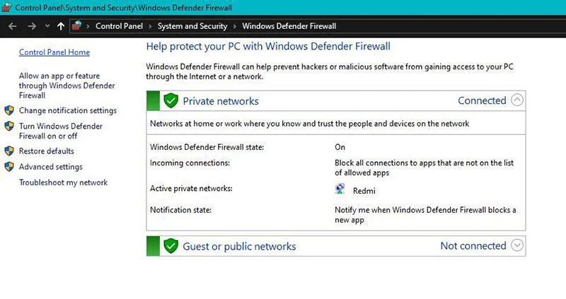 Firewall de Windows 2