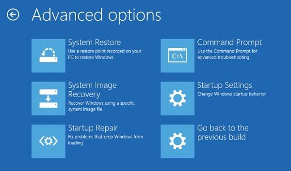 windows advanced startup options