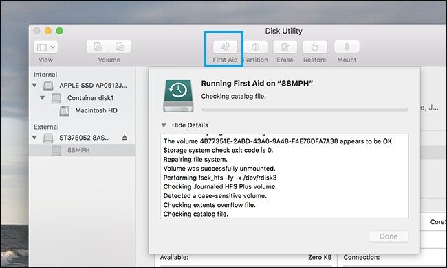 mac disk utility repair