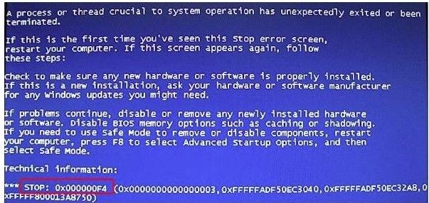 Blue screen of death Stop 0x000000ed error.