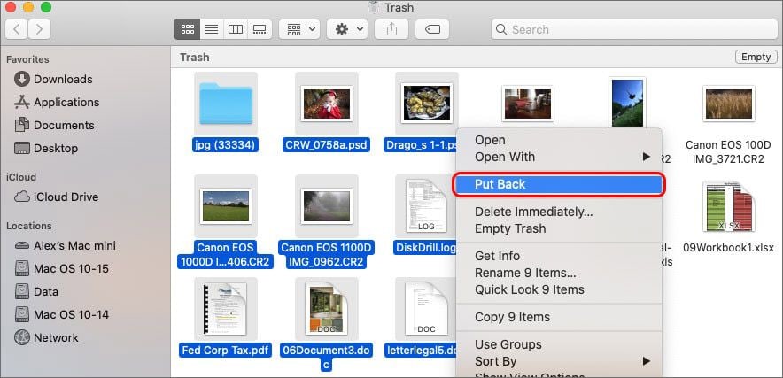 recuperar imágenes en Mac
