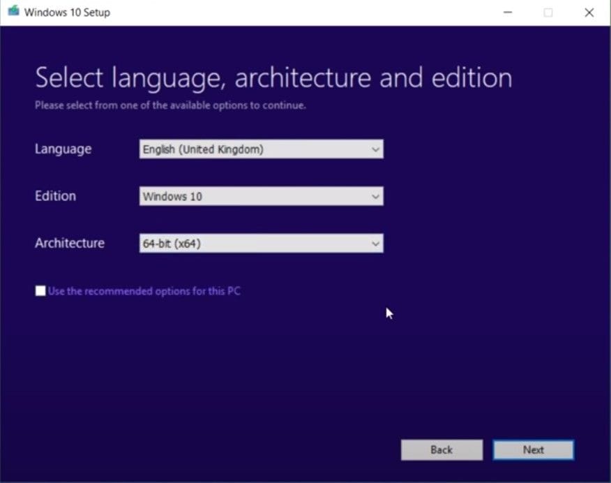choose language edition and architecture.