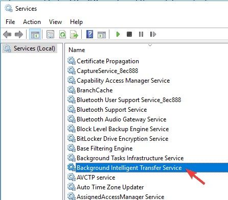 confirm running bits service 1
