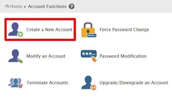 creating-a-new-cpanel-account