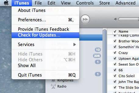 Buscar Actualizaciones en iTunes
