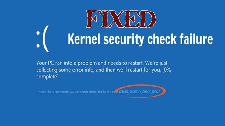 kernel security check failure