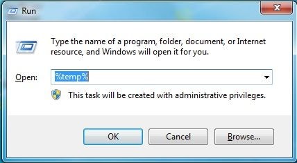 Cargar archivos temporales en Windows