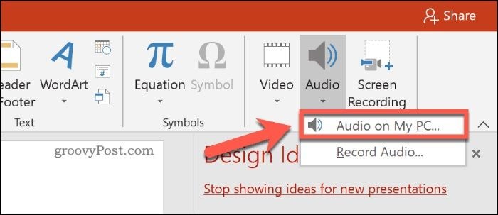 record audio in powerpoint for mac