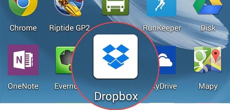 buka aplikasi dropbox