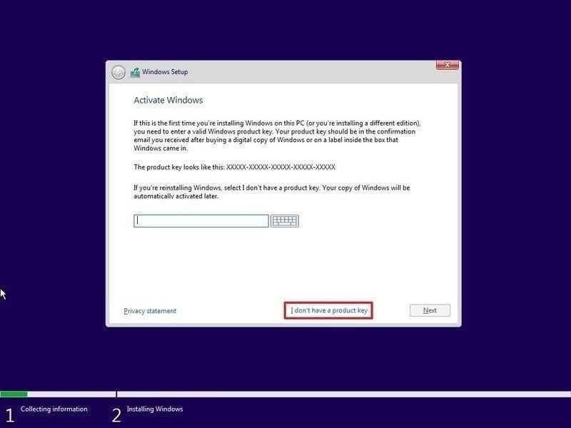 eseguire l'installazione pulita di Windows 3