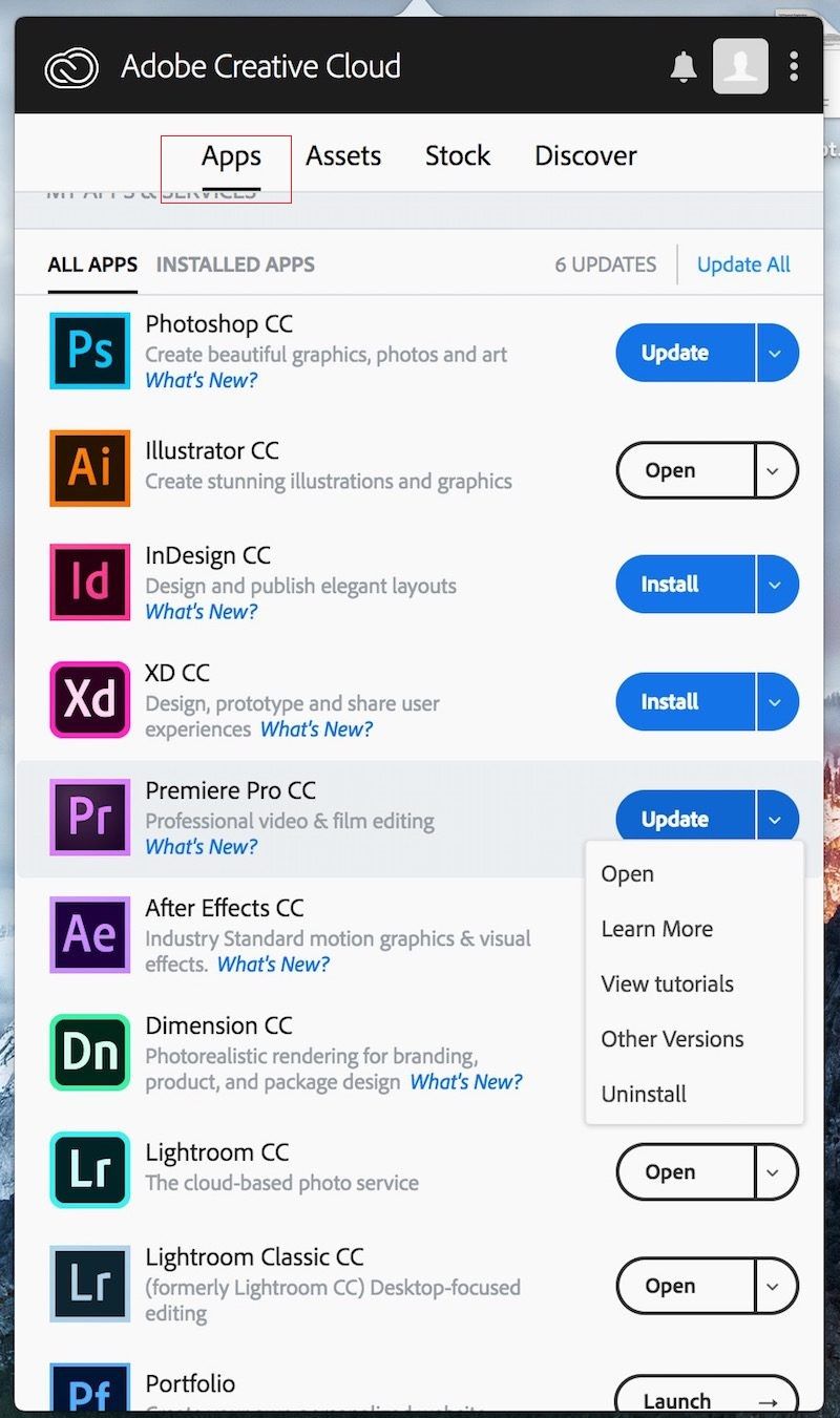 klik aplikasi pada menu photoshop