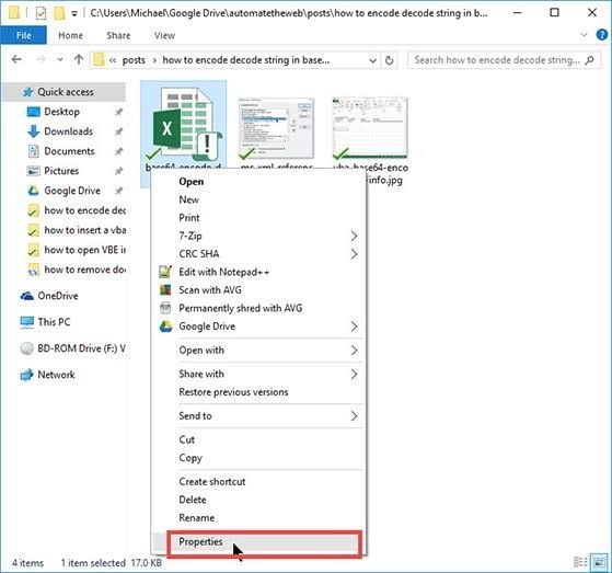 locate the excel file