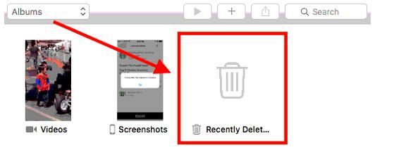 restore photos library recently deleted