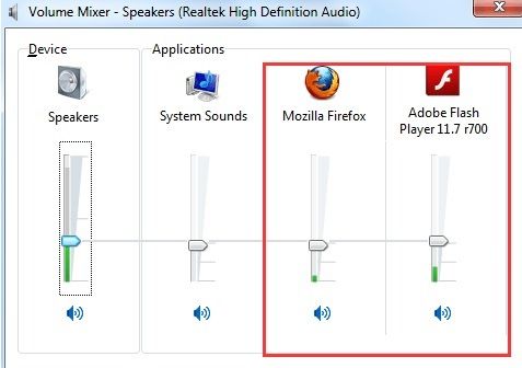 Regolare la gamma di suoni udibili del browser e dei plugin