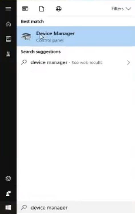 open device manager.