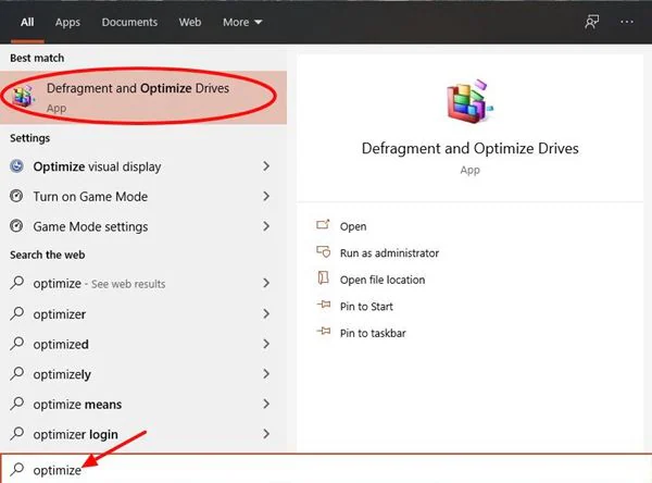 defragment and optimize drives