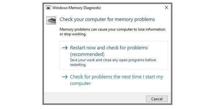 herramienta de diagnóstico de la memoria de windows 3