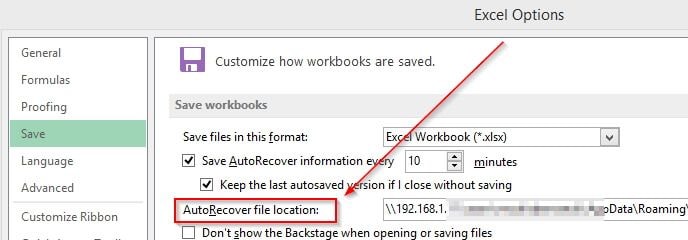 autorecover Word files