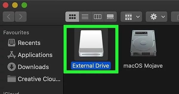 hubungkan hard drive eksternal ke mac