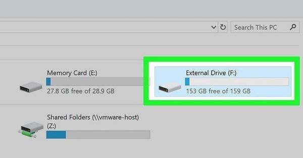 connect external hard drive to windows